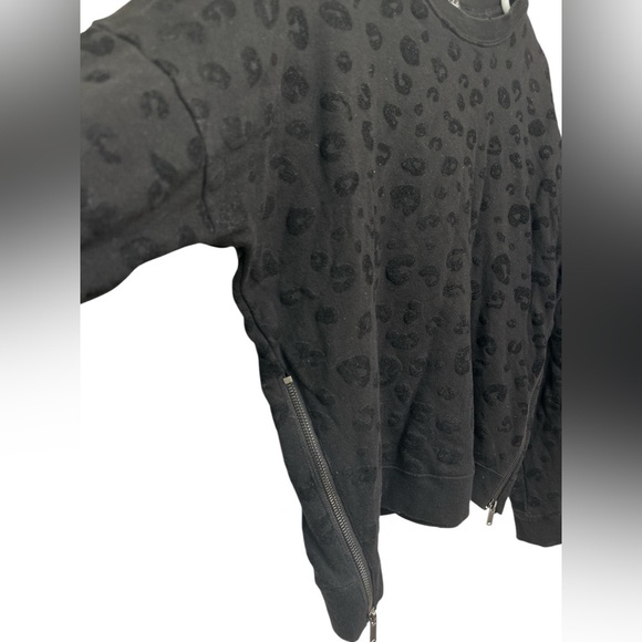 Rails Marlo Flocked Leopard Pullover Sweatshirt Cozy Lounge - Picture 3 of 9